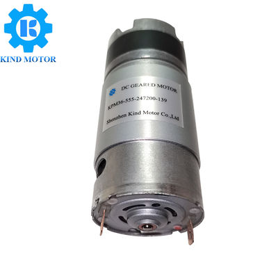Mô-men xoắn cao 12 Volt Dc Động cơ giảm tốc hành tinh Đường kính 36mm Vòng tua thấp