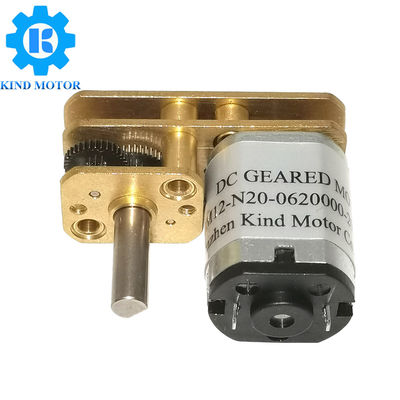 Thép không gỉ Góc bên phải Động cơ bánh răng DC 3.2KgCm Mô-men xoắn gian hàng Chổi than