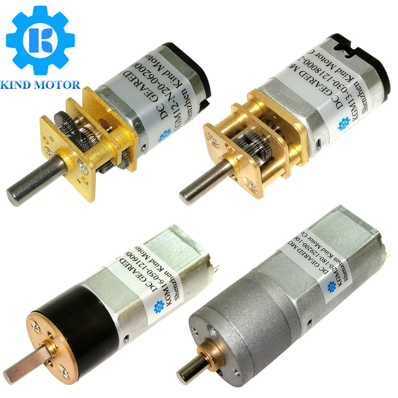 Micro DC Geared Motor 1 10-1 1000 Gear Ratio 3V-12V Voltage 10-2000 RPM 4 lỗ gắn