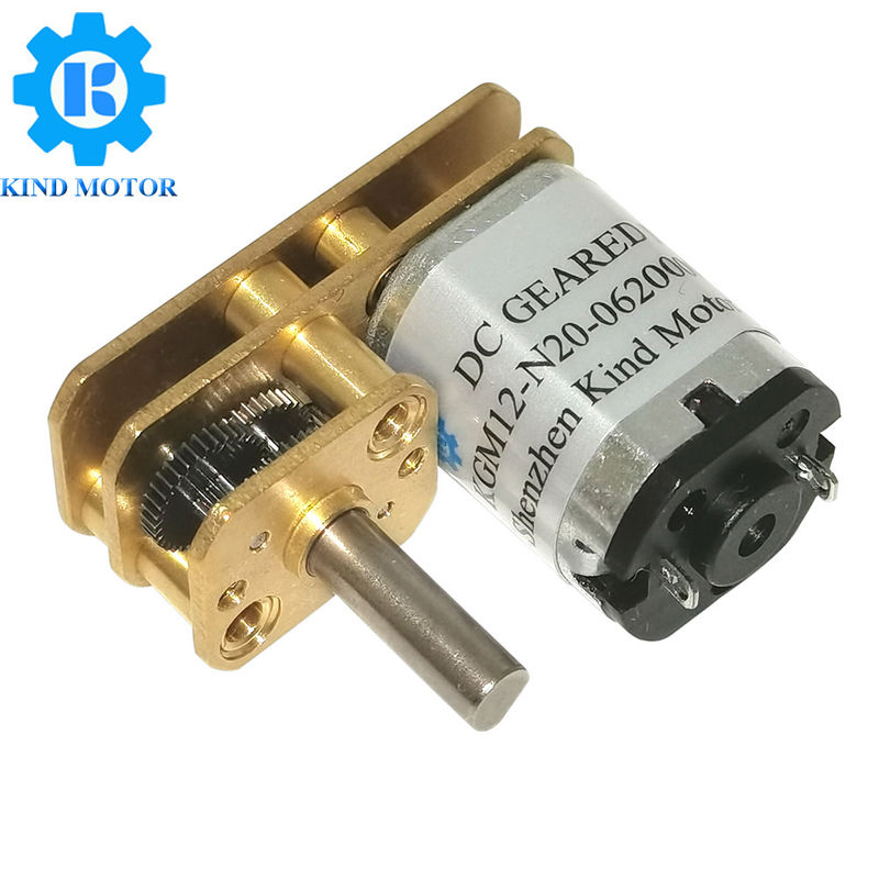 Thép không gỉ Góc bên phải Động cơ bánh răng DC 3.2KgCm Mô-men xoắn gian hàng Chổi than